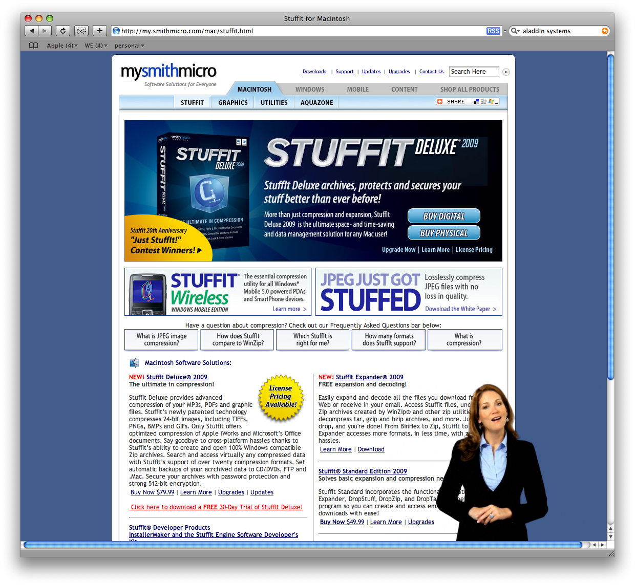 Step 5. StuffIt landing page