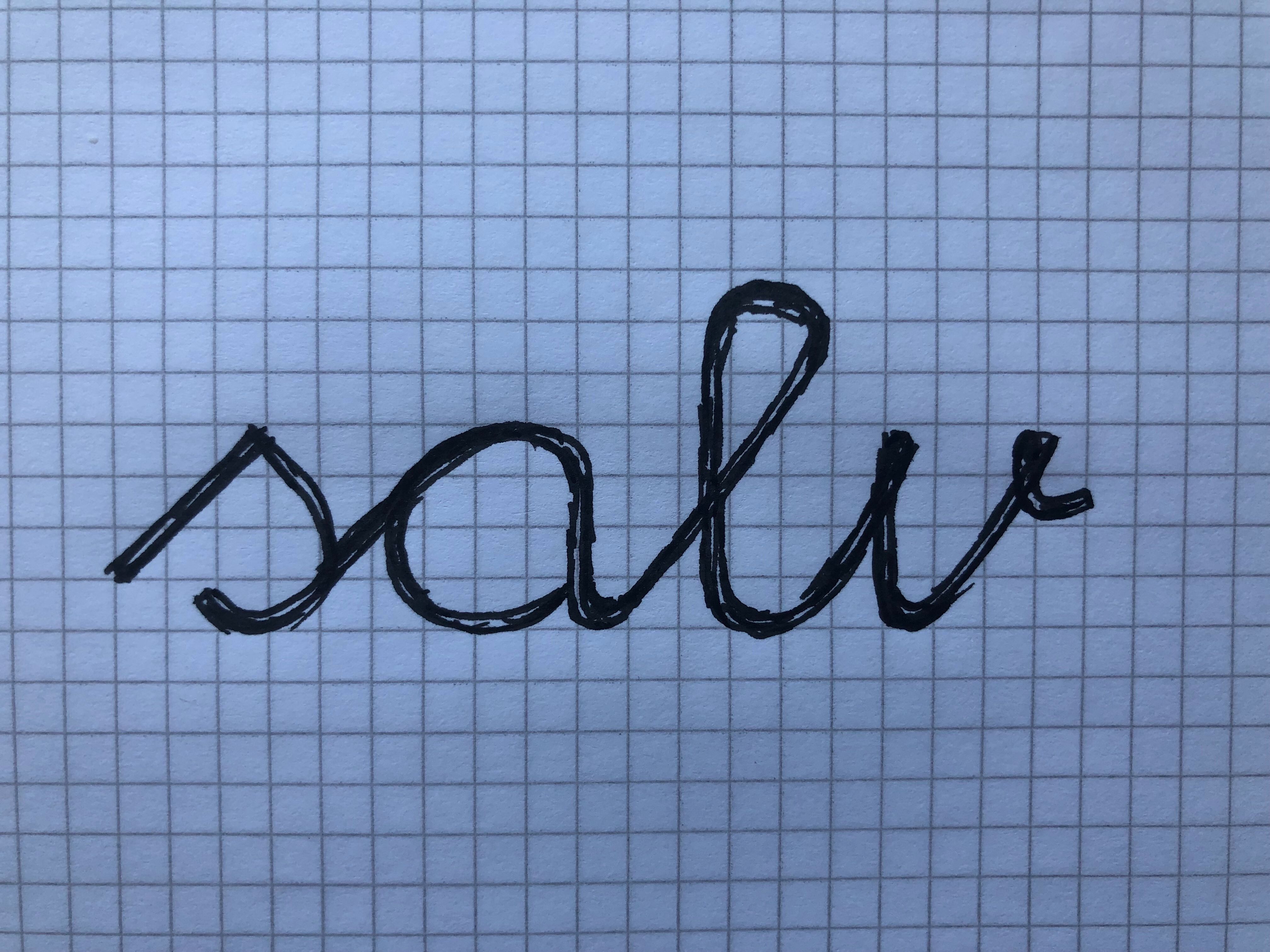 Script logo draft